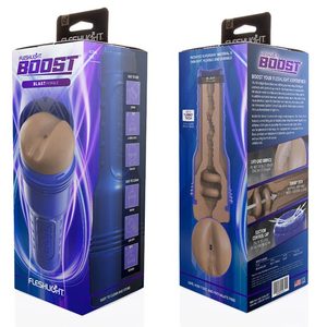 Мастурбатор-попка Fleshlight Boost Blast Female Medium Dark Flesh, плаваючі кільця Turbo Tech