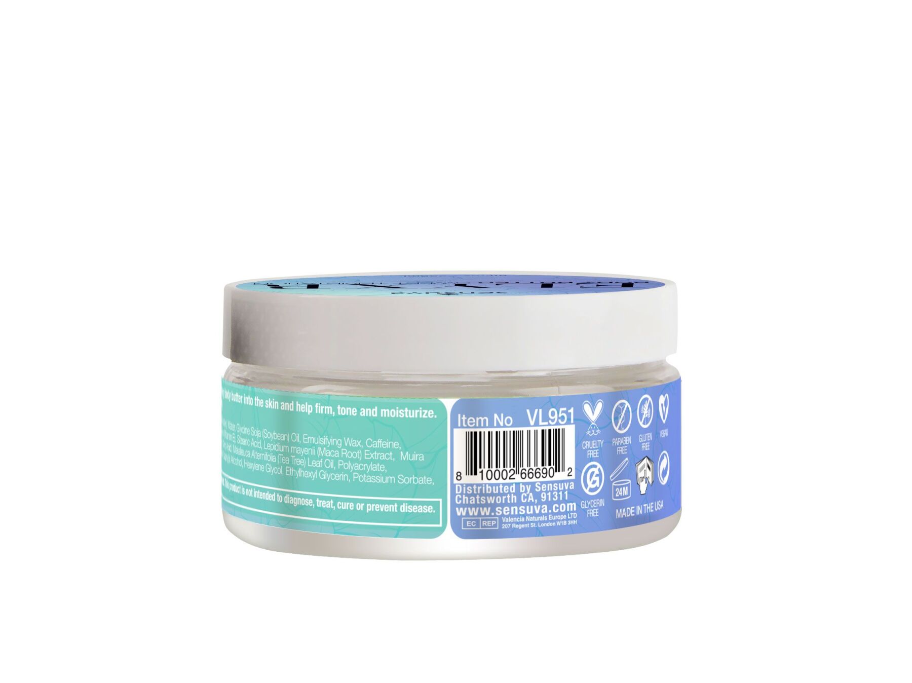 Батер для тіла Sensuva Body Butter - Sweet Temptations (236 мл)