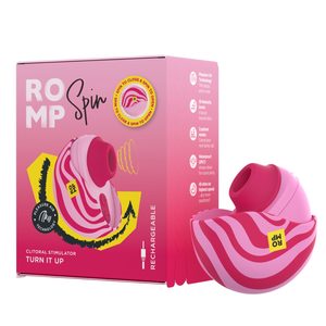 Вакуумний стимулятор клітора ROMP Spin в тревел-форматі, рожевий