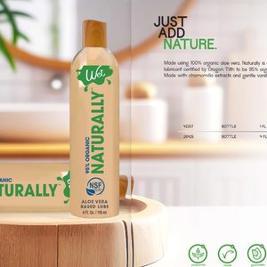 Лубрикант на водній основі Wet Naturally, екстракт алое, веганська формула (118 мл)