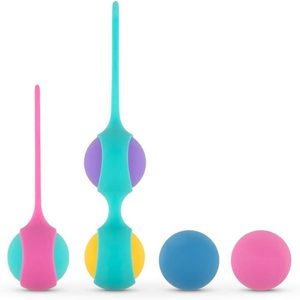 Набір вагінальних кульок PMV20: Vita – Kegel Ball Set, маса 40, 50, 60 г, два тримачі
