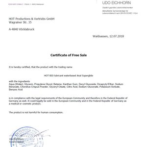 Анальний лубрикант на водній основі Hot Bio lubricant Superglide Anal, 100 мл