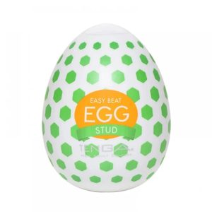 Мастурбатор-яйце Tenga Egg Stud із шестикутними виступами