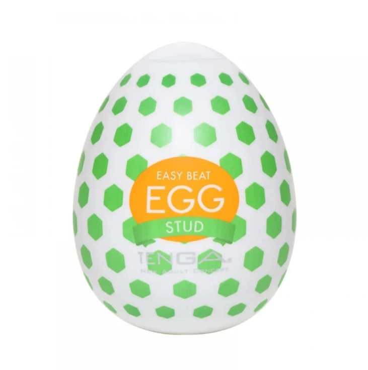 Мастурбатор-яйце Tenga Egg Stud із шестикутними виступами