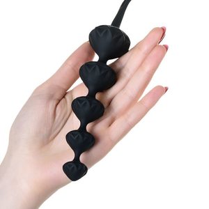 Набір анальних намистин Satisfyer Beads Black, силікон, макс. діаметр 3,3 см та 3,5 см