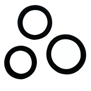 Набір ерекційних кілець Alive Sensual Pleasure Rings, 3 розміри, чорні, дуже еластичні
