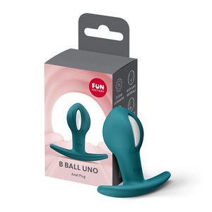 Анальна пробка Fun Factory B BALLS UNO Bottle Green, рухома кулька всередині
