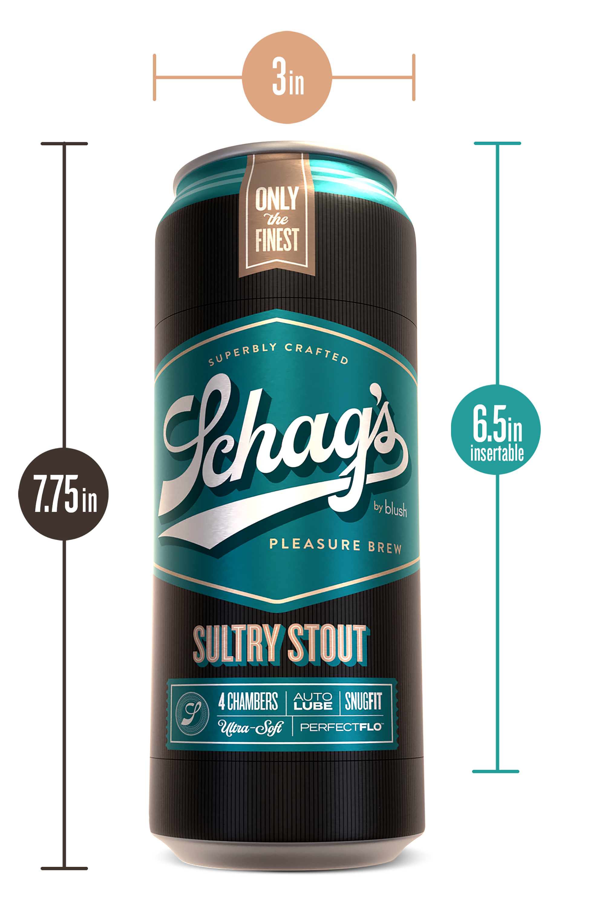 Мастурбатор – банка пива Blush Schag's – Sultry Stout Masturbator – Frosted, самозмащуваний, вакуум