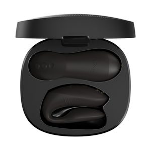 Вібратор для пар We-Vibe Chorus Pro Satin Black з пультом і додатком, чорний
