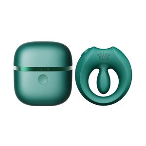 Ерекційне смарт-віброкільце Zalo Apis Turquoise Green, до 4 годин роботи, зарядний кейс
