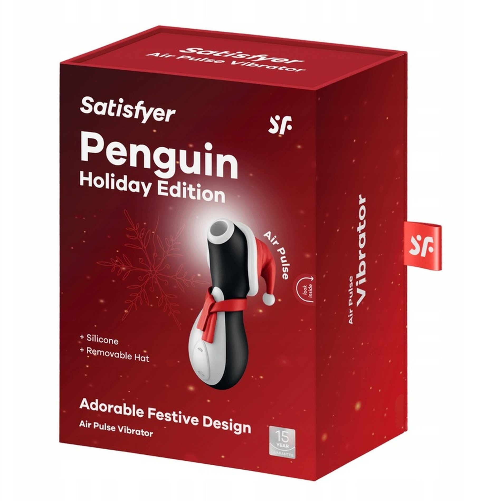 Вакуумний кліторальний стимулятор Satisfyer Penguin Holiday Edition, у шапочці та шарфі