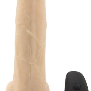 Фалоімітатор з пульсацією Naked ADDICTION Dominic 9″ Vanilla, пульт ДК, діаметр 4,2 см