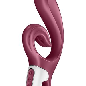 Вібратор-кролик Satisfyer Love Me Red, гнучкий, відросток з потрійним кінчиком
