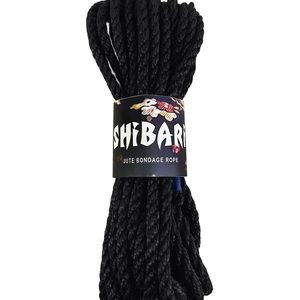 Джутова мотузка для Шибарі Feral Feelings Shibari Rope, 8 м чорна