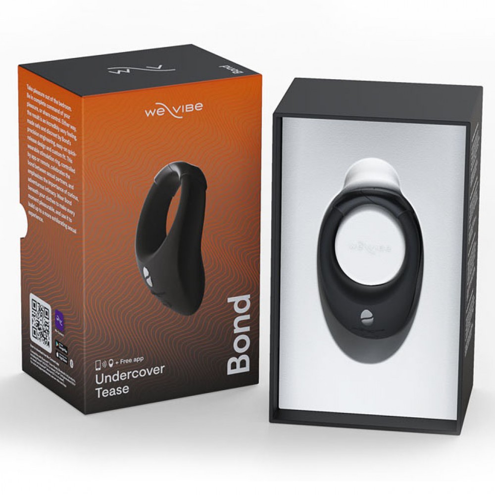Ерекційне смарт-віброкільце під одяг We-Vibe Bond з регулюванням розміру, стимуляція промежини