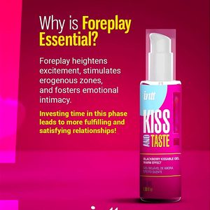 Масажний гель Intt KISS AND TASTE! Blackberry (55 мл) зі смаком ожини, легкий зігрівальний ефект