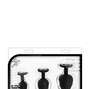Набір анальних пробок LUXE BLING PLUGS TRAINING KIT BLACK