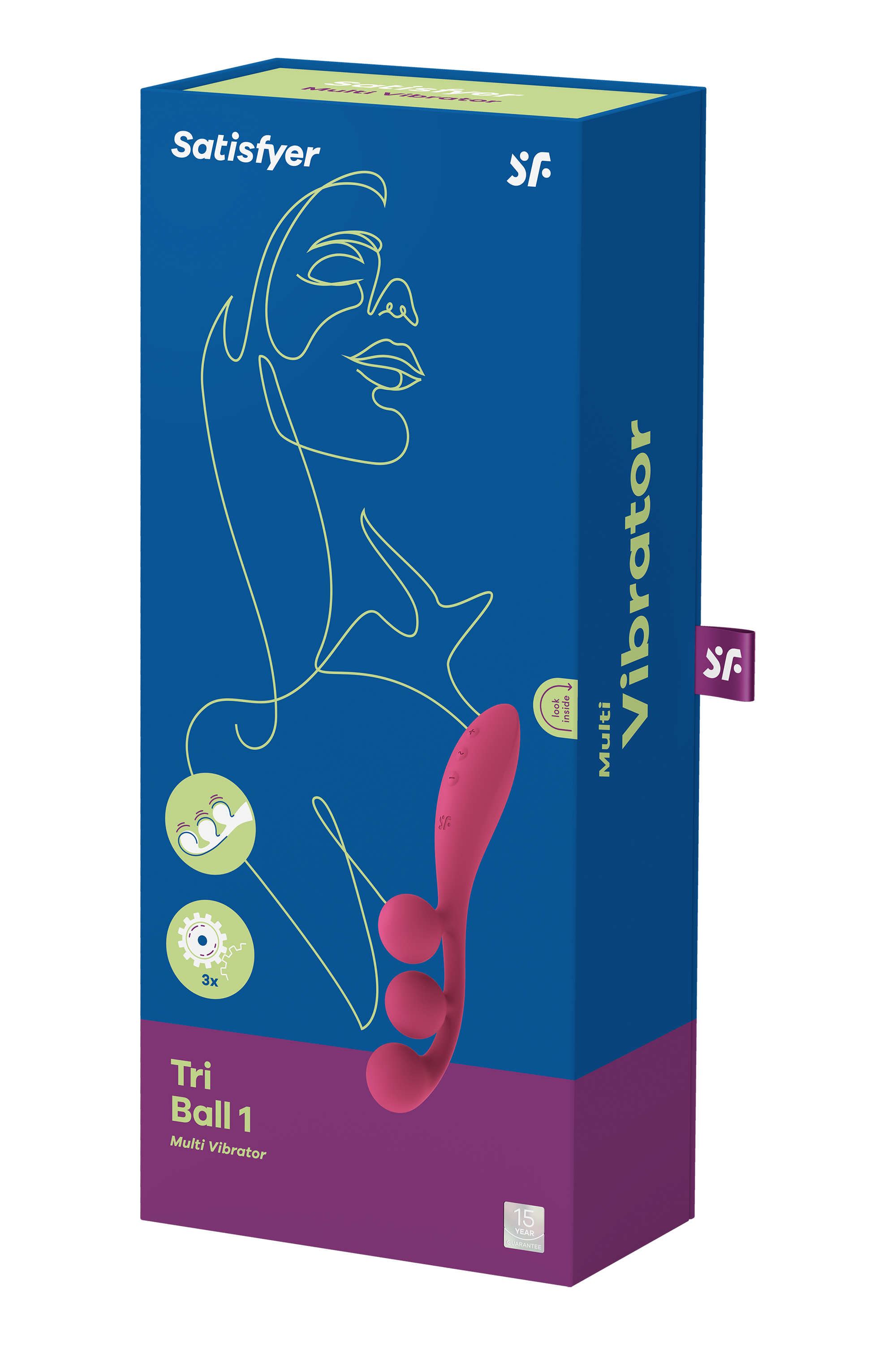 Універсальний вібратор Satisfyer Tri Ball 1, 3 мотори, гнеться