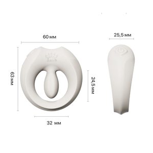 Ерекційне смарт-віброкільце Zalo Apis Ivory White, до 4 годин роботи, зарядний кейс