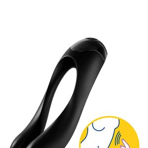 Вібратор на палець Satisfyer Candy Cane Black