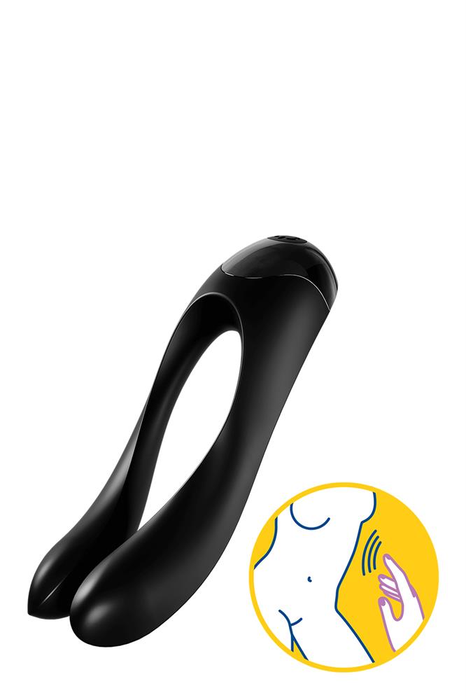 Вібратор на палець Satisfyer Candy Cane Black