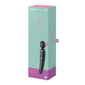 Вібромасажер Satisfyer Wand-er Woman (Black/Gold), водонепроникний, потужний, розмір XXL