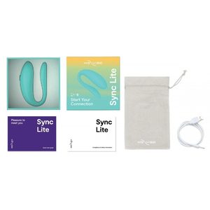 Смарт-вібратор для пар We-Vibe Sync Lite Aqua, 10 віброрежимів, можна поєднувати з проникним сексом