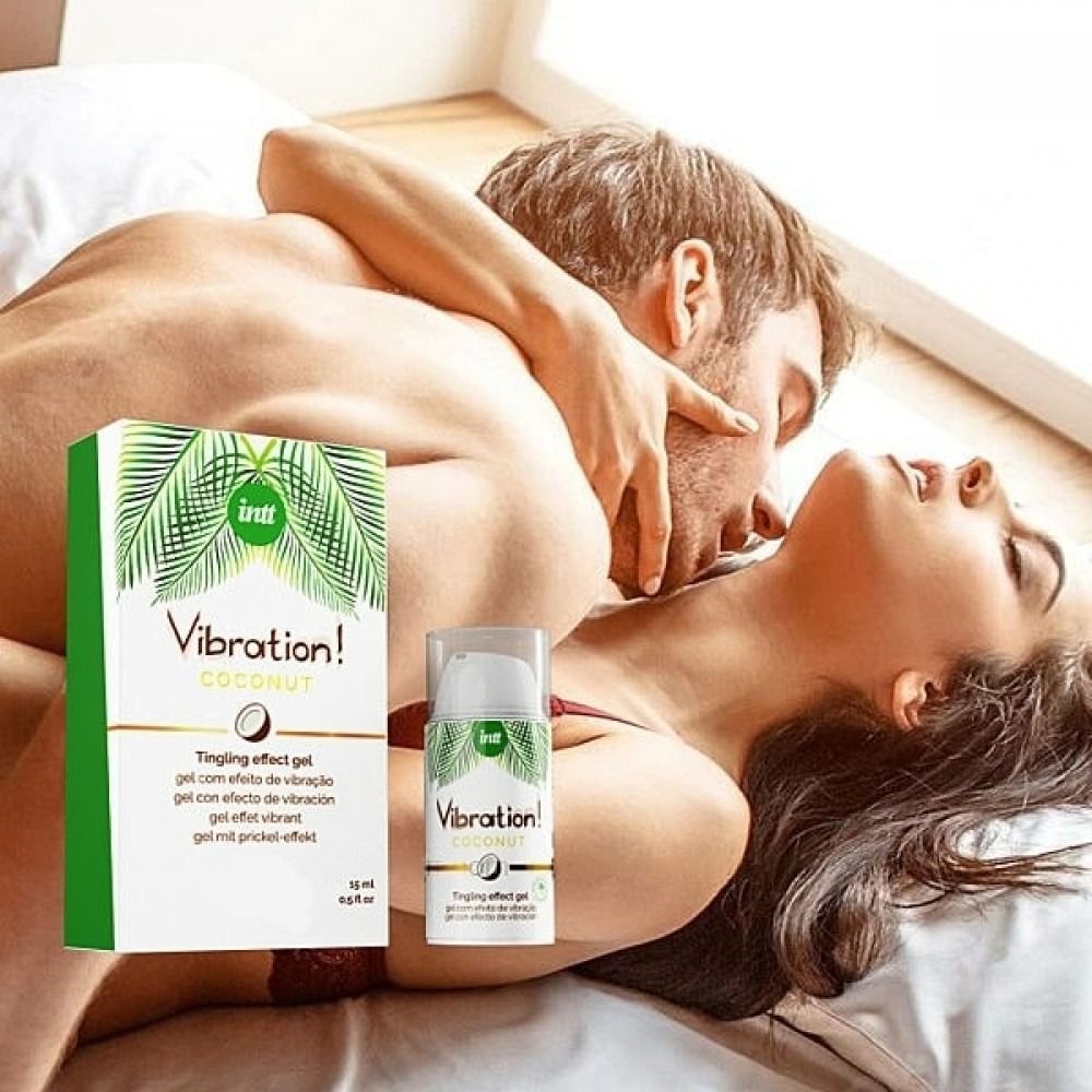 Рідкий вібратор Intt Vibration Coconut Vegan (15 мл), дуже смачний, діє до 30 хвилин