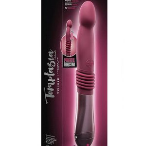 Пульсатор для точки G Blush Temptasia – Trixie Thrusting Dildo – Wine Red, 3 швидкості