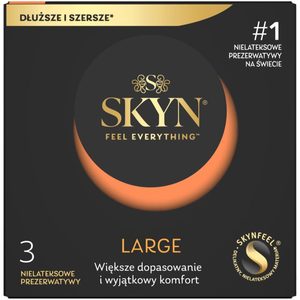 Безлатексні преміум-презервативи SKYN Large 3 шт, збільшений розмір