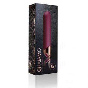 Потужний вібратор Rocks Off Chaiamo Burgundy, soft-touch силікон, до 3-х годин роботи, водостійкий