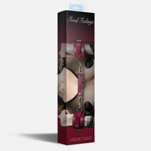 Наручники Feral Feelings - Hand Restraints Burgundy, натуральна шкіра