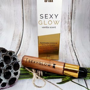Крем-шимер для тіла Intt Sexy Glow (60 мл) з олією ши та ароматом ванілі, сяйна засмагла шкіра