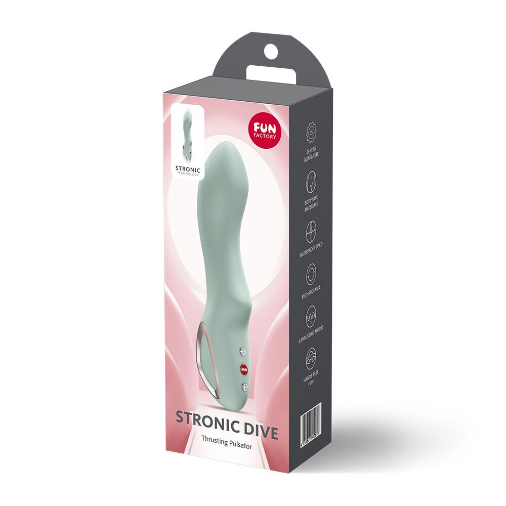 Пульсатор Fun Factory Stronic Dive Light Green, 8 режимів роботи, перезаряджуваний