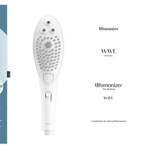 Насадка-стимулятор для душу 2в1 Womanizer Wave White, масажер для інтимних зон