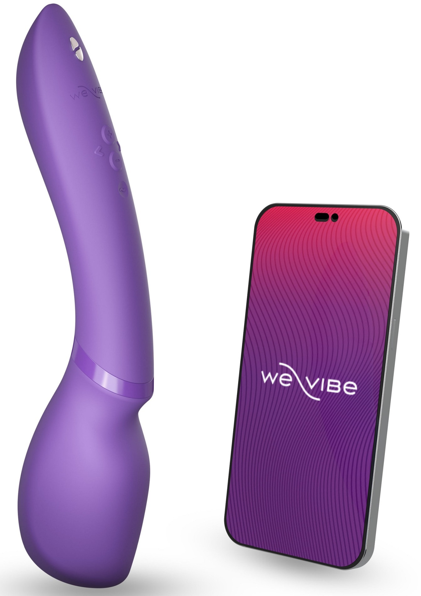 Смарт-вібромасажер We-Vibe Wand 2 Purple, дуже потужний, функція Smart Silence