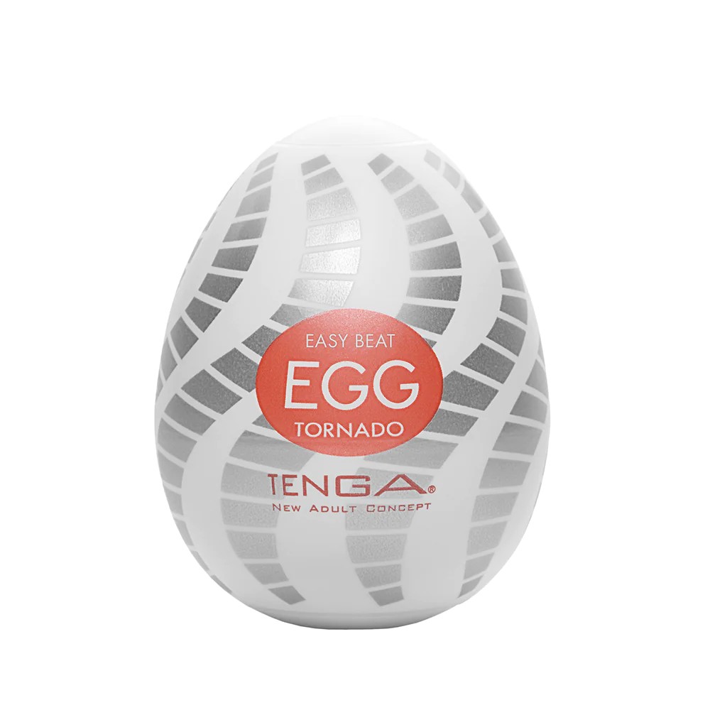 Мастурбатор-яйце Tenga Egg Tornado зі спірально-геометричним рельєфом