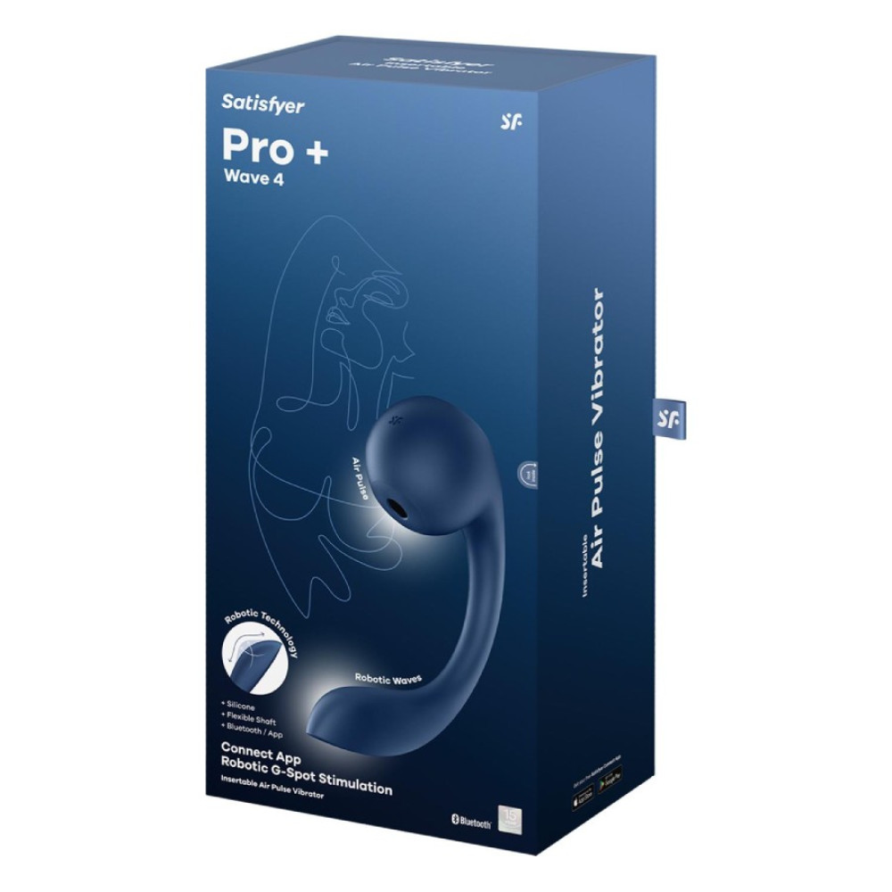 Смарт-стимулятор точки G + вакуумний стимулятор клітора Satisfyer Pro+ Wave 4 Connect App