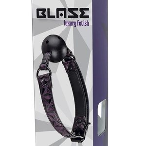 Кляп з кулькою Dream toys BLAZE Luxury Fetish та фіолетовим тисненням
